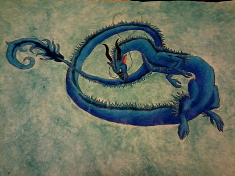 Blue Chinese Dragon