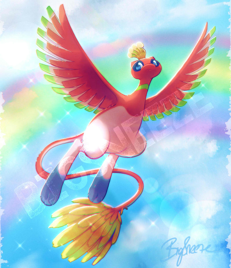 The Rainbow Pokemon - Ho-Oh by satsume-shi on DeviantArt