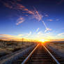 Mojave Tracks at Sunset I