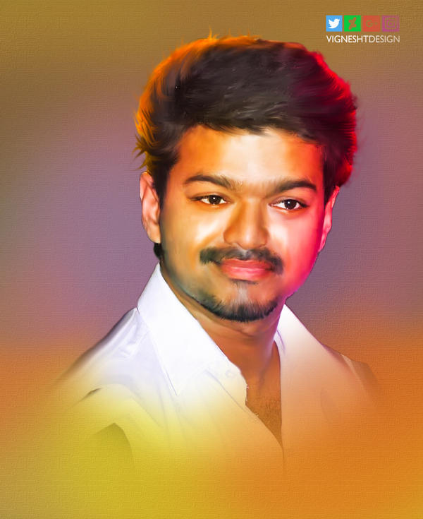 Tamil Digital painting Actor Vijay HD by VigneshTDesign on DeviantArt