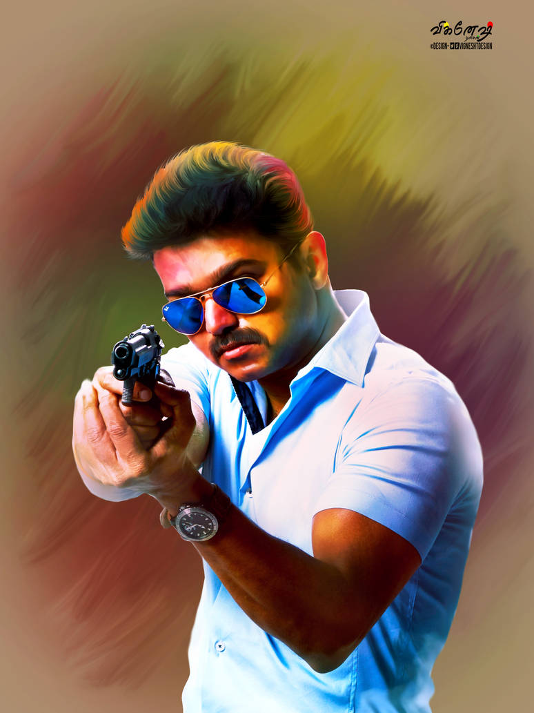 Theri vijay digital art uhd image by VigneshTDesign on DeviantArt