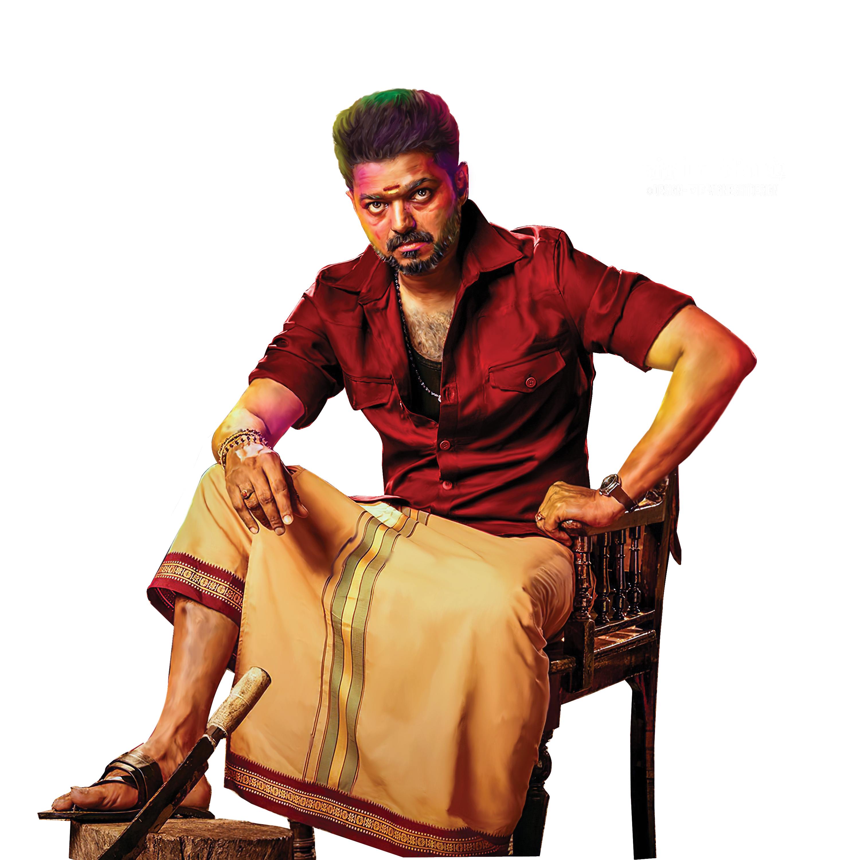 BIGIL VIJAY 1ST LOOK POSTER ART PNG 6MB HD PROCESS by ...