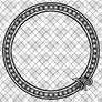 Black and White Gothic Circle Frame 600x600