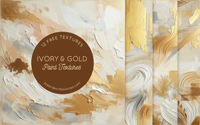 12 Free Ivory and Gold Paint Textures