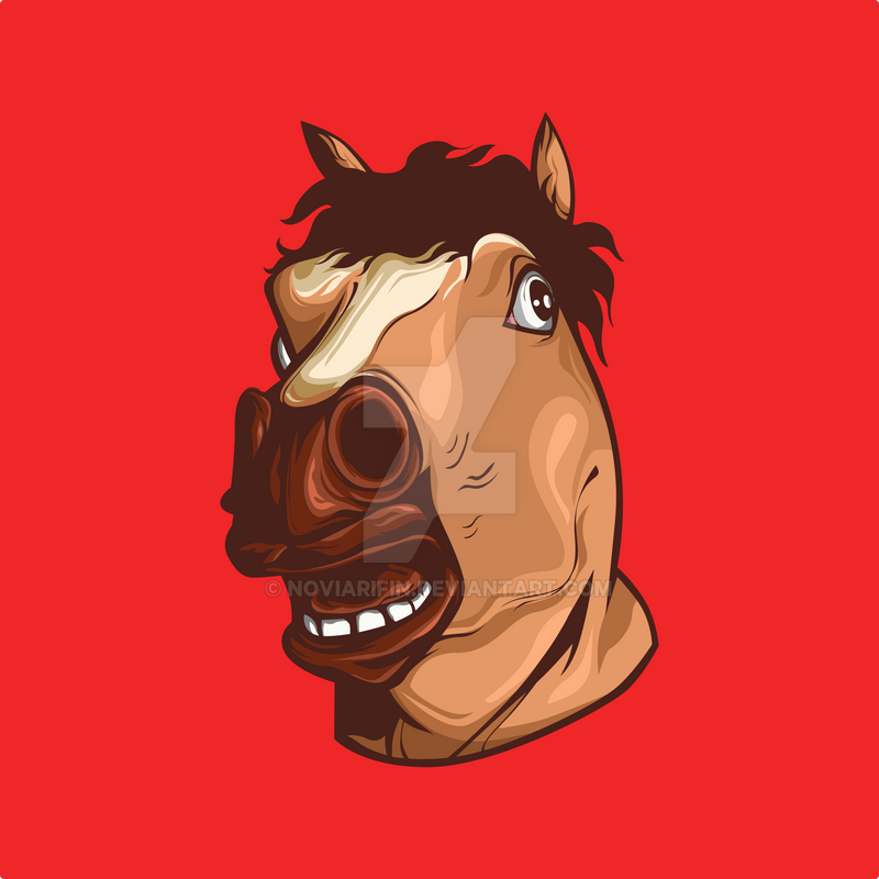 Horse Head. Isolated vector on a red background by noviarifin on DeviantArt