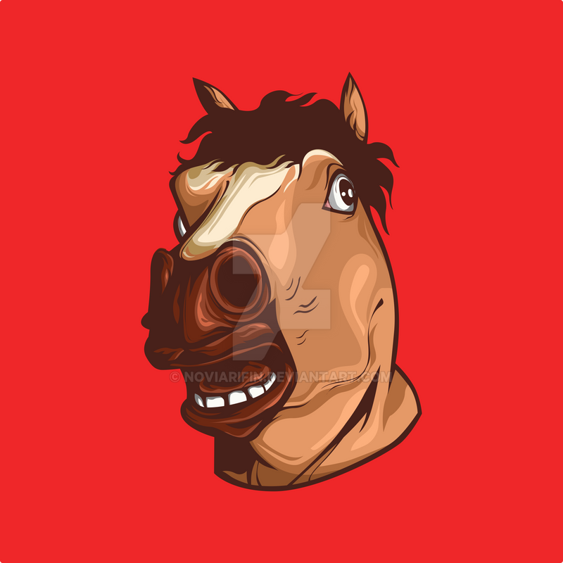 Horse Head. Isolated vector on a red background by noviarifin on DeviantArt Horse Head. Isolated vector on a red background by noviarifin on DeviantArt