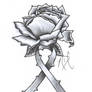 Cancer Ribbon Rose Design