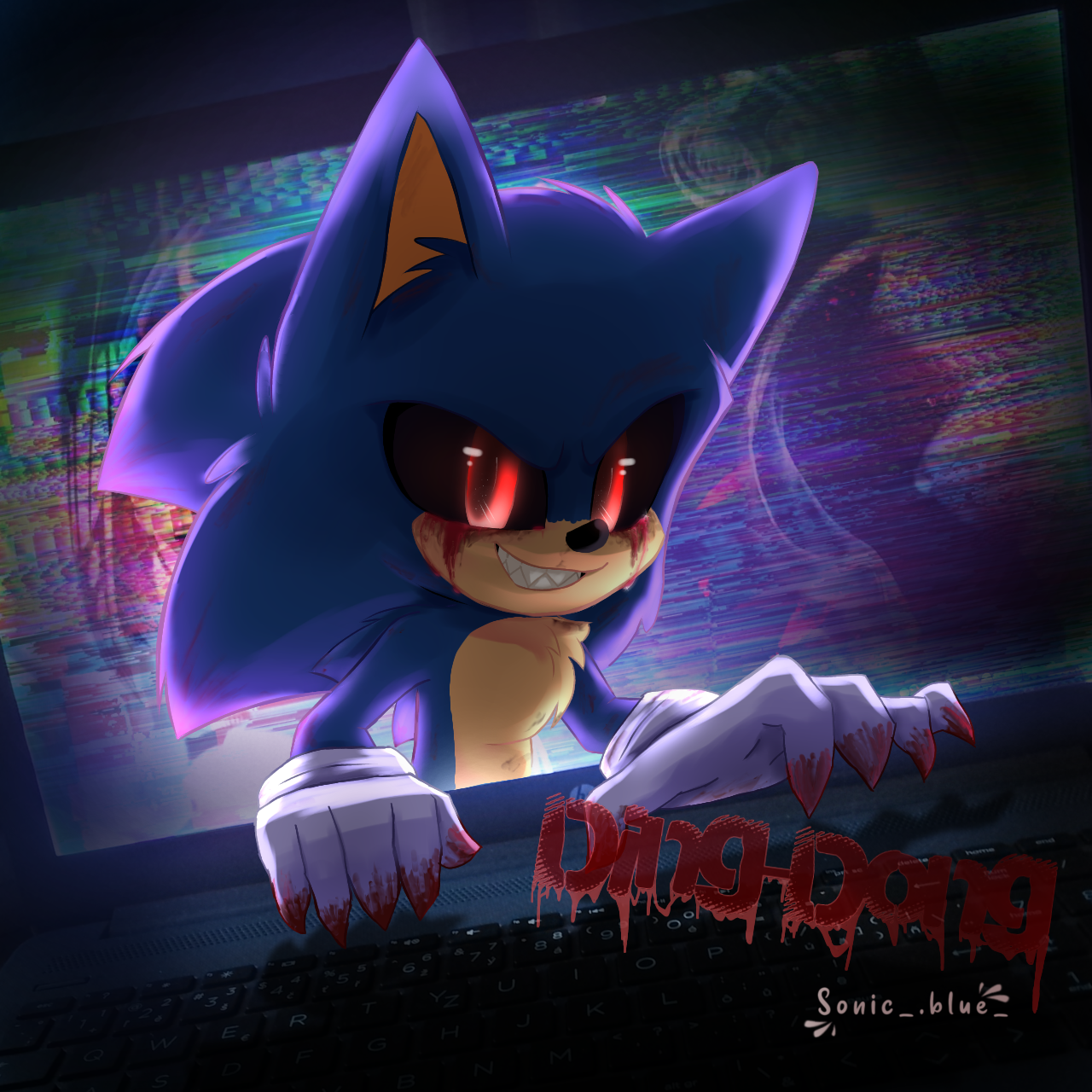 Dark sonic exe. in 2023  Sonic fan art, Sonic, Hedgehog art