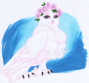 Inktober-Owl Rose by FrozenSoulPony