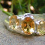 Triple Citrine Ring