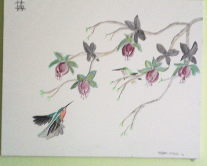 Calligraphy Hummingbirds