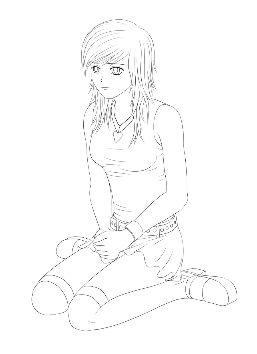 Emo Anime Girl - Inked by jdp89 on DeviantArt