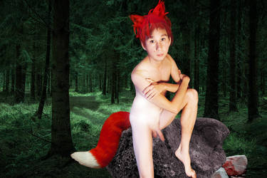 Foxboy in the forest by moyakmarat