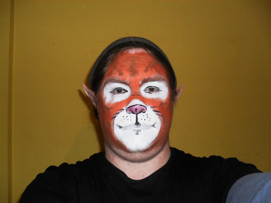 Orange Cat face paint - Front by FPBourne on DeviantArt