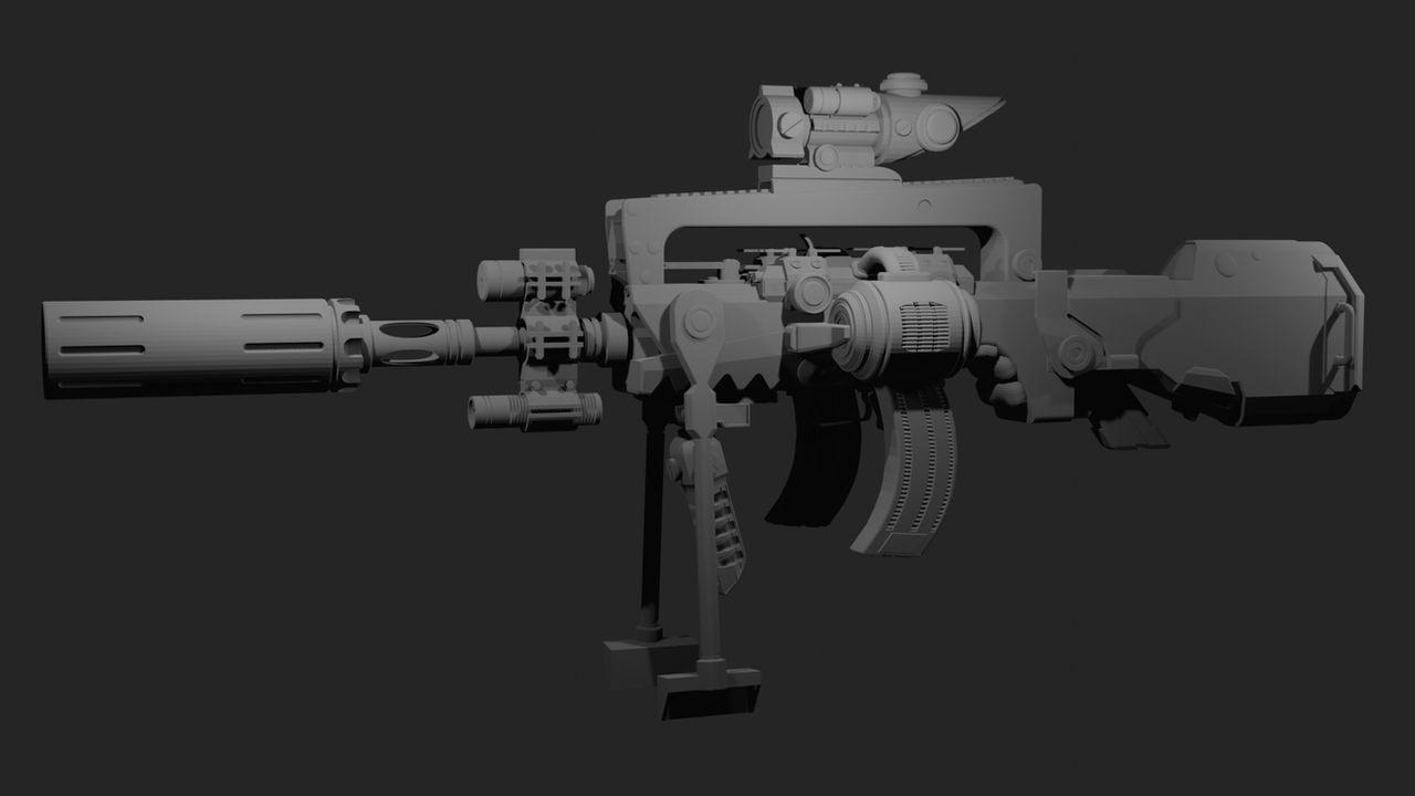 famas rifle VERSON 2 UPDATED- Blender6 by Conor3DDesign on DeviantArt