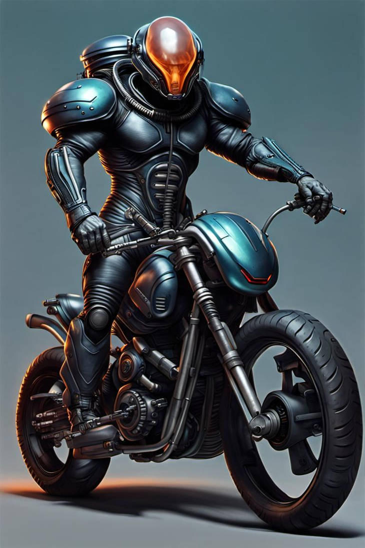 Alien Riding Motorcycle Alien biker by dbnbass on DeviantArt