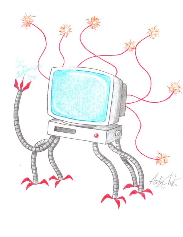 Computer Head Deviantart Computer by Possum-luver on DeviantArt
