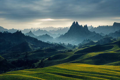 Green Mountainside