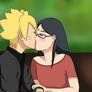 Boruto and Sarada on a date