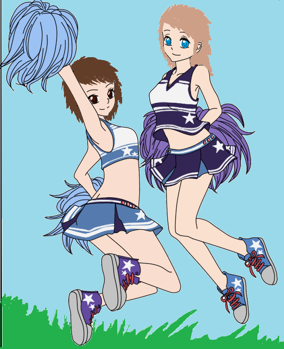 Maria And Angel Try Cheerleading