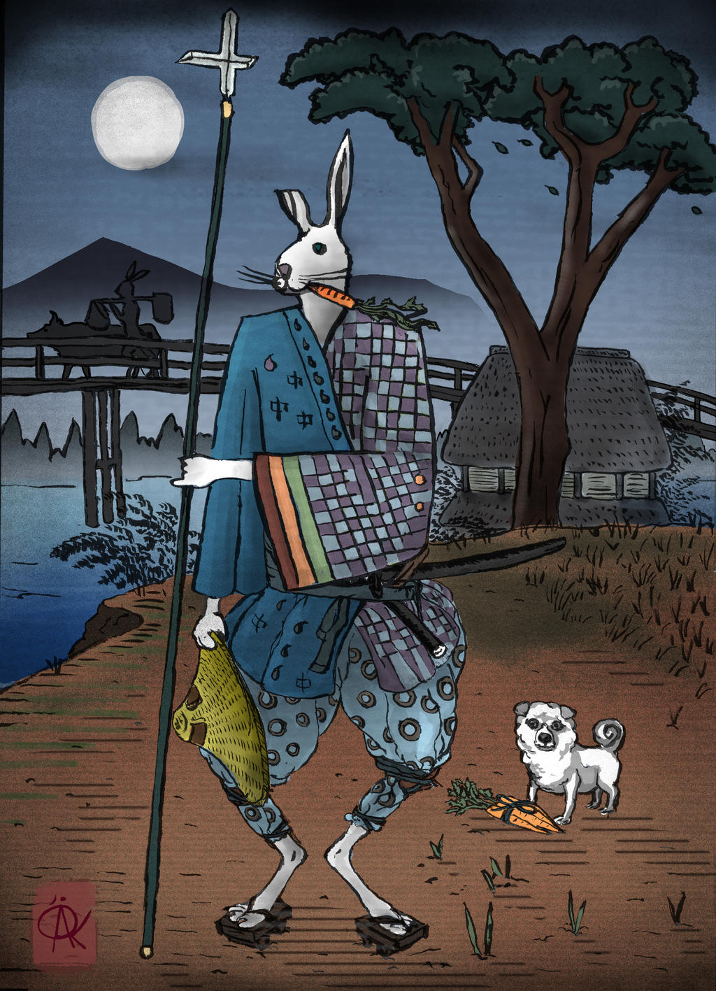 Rabbit Samurai and his little sidekick :)