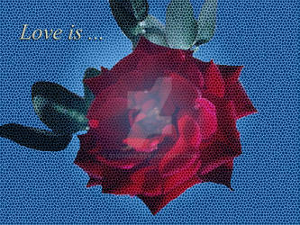 Love is... mosaic rose