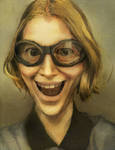 Watercolor self-portrait by Zirngibl