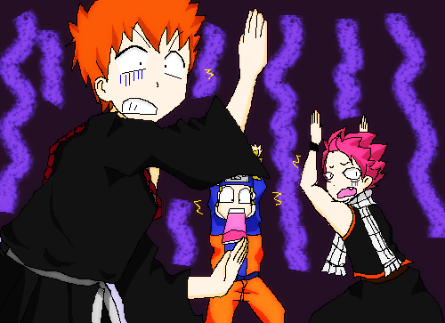 Anime Crossover Bleach Fairy Tail and Naruto