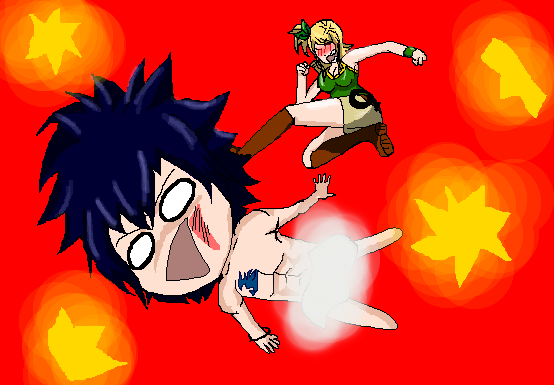 Fairy Tail:PUT SOME CLOTHES ON YOU,BAKA!!!