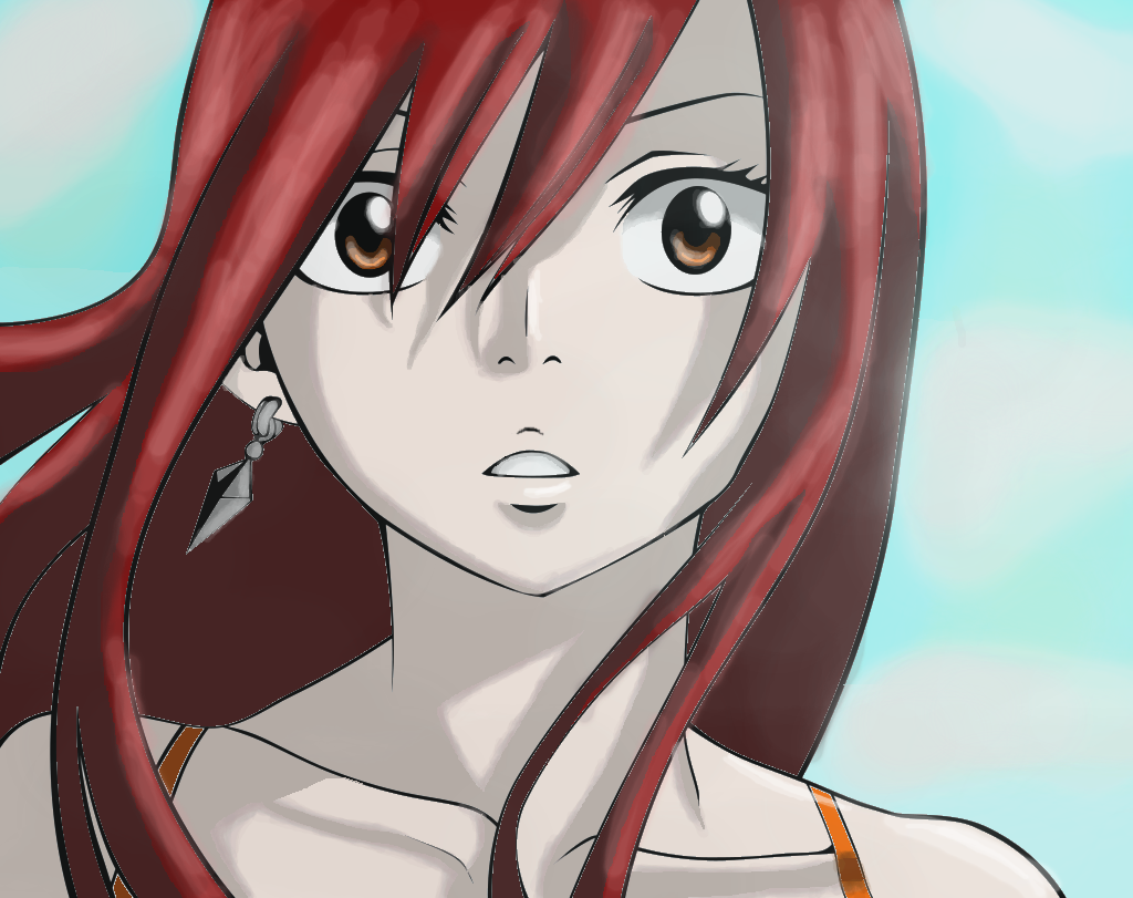 Fairy Tail 264 Erza Scarlet colored