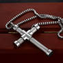 Men's Stainless Steel Cross Pendant Necklace