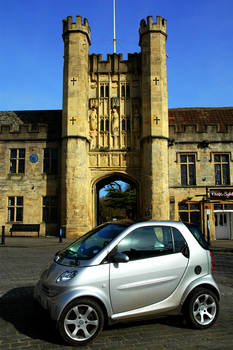 Modern Car, Ancient Gate