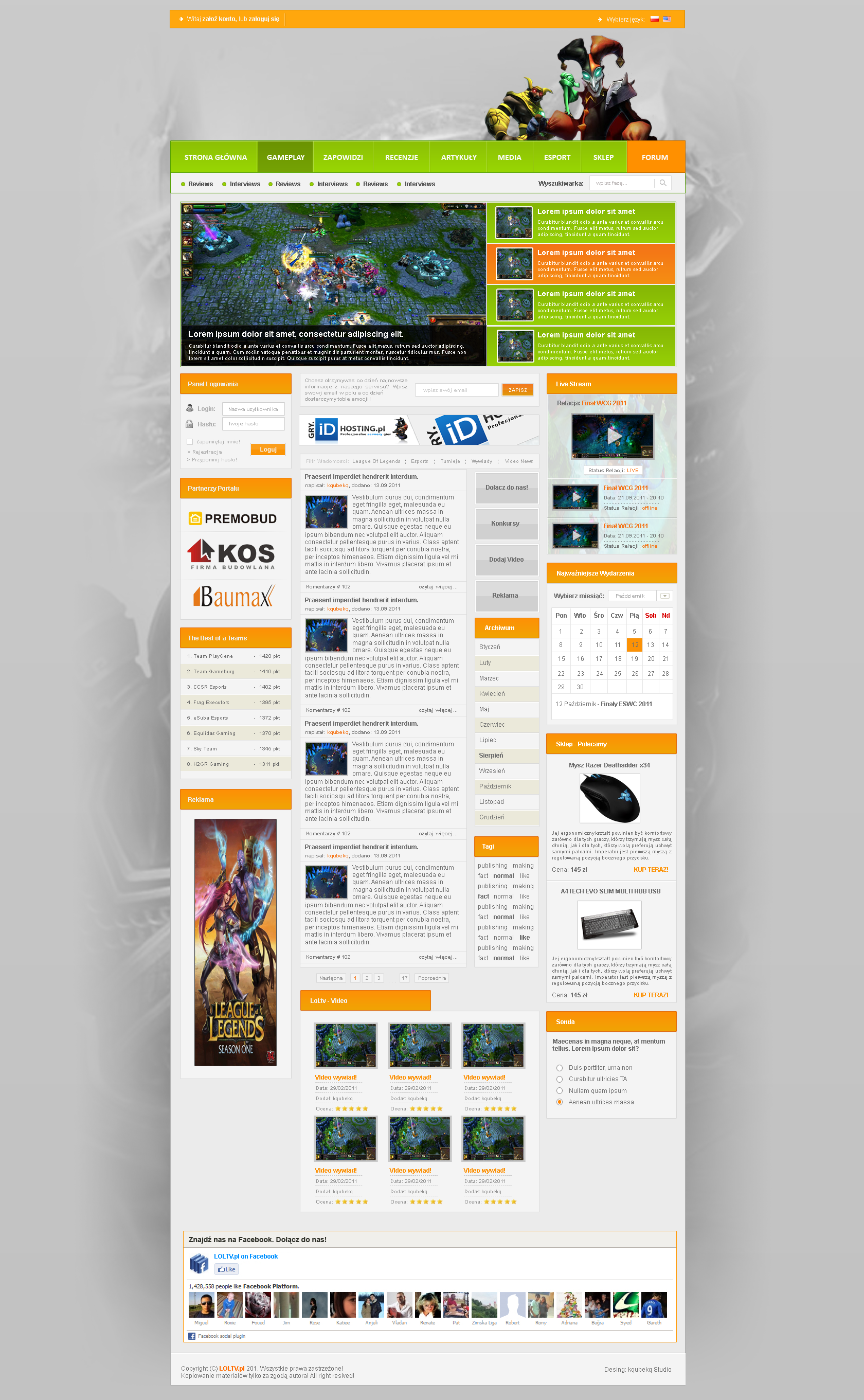 League Block Layout League of Legends Layout TV by kqubekq on DeviantArt