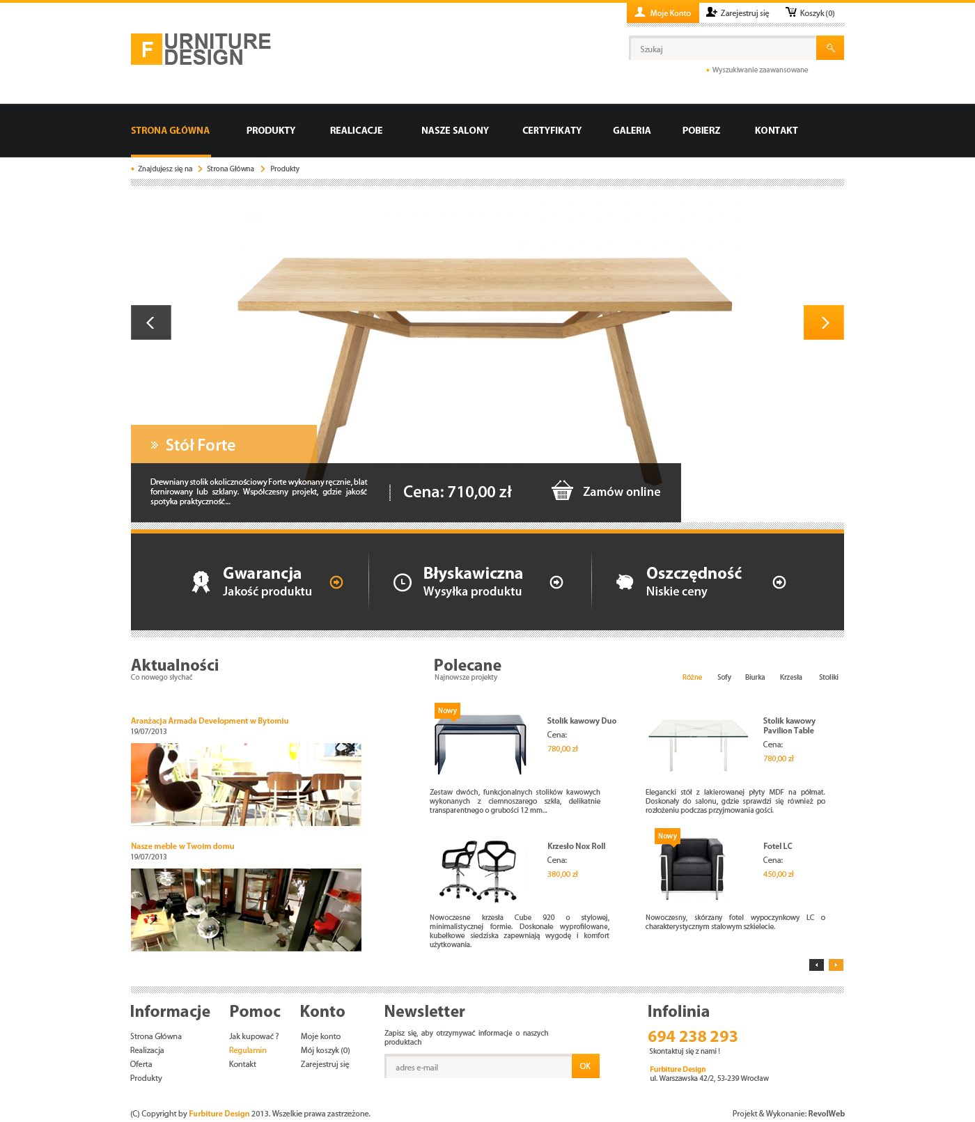 Simple Corporate Webdesign Furniture v1