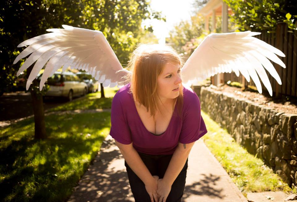 Giant felt wings