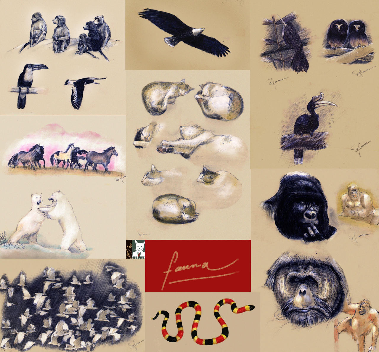 Fauna Sketches by The-Ronin-Artist on DeviantArt