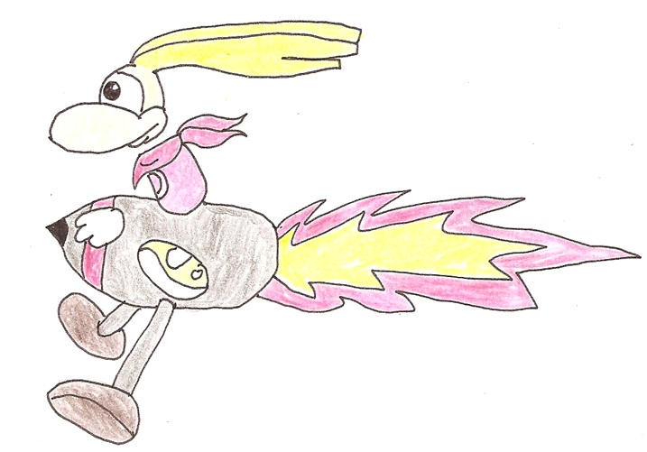 Rayman on a flying shell by Ray-bibi on DeviantArt