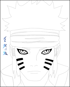 Naruto ( Ashura) Lineart