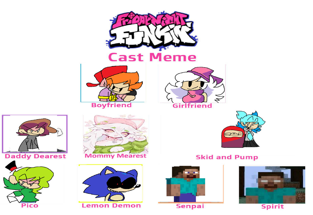 Fnf Cast by momazoscarlos on DeviantArt