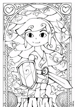 Stained Glass: Link (Outlines)