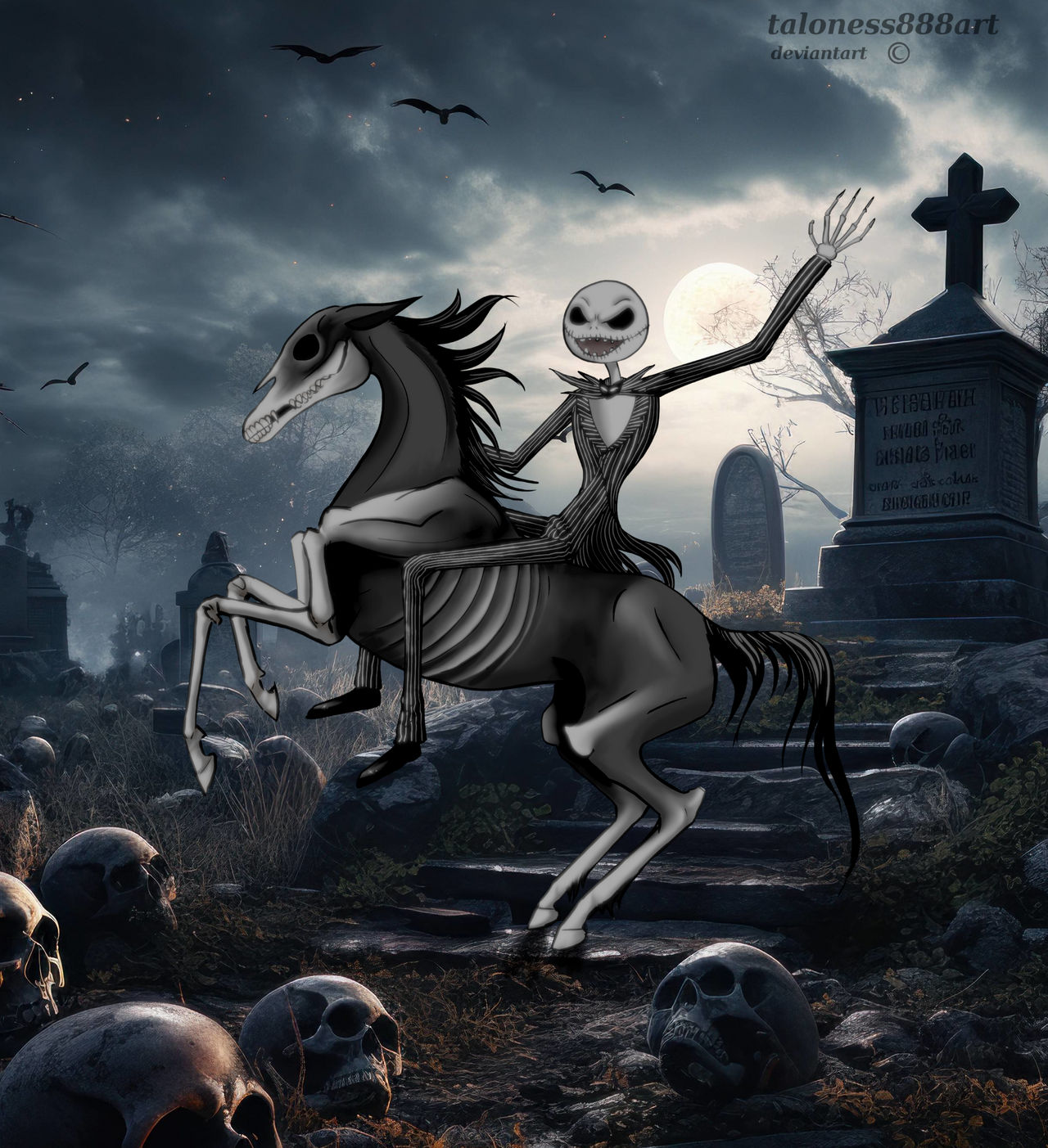 Skeleton Riding Animals Jack riding his wild Skeleton Horse by taloness888art on DeviantArt
