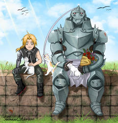 Edward and Alphonse peaceful day