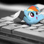 I hid in your keyboard, because i love you!