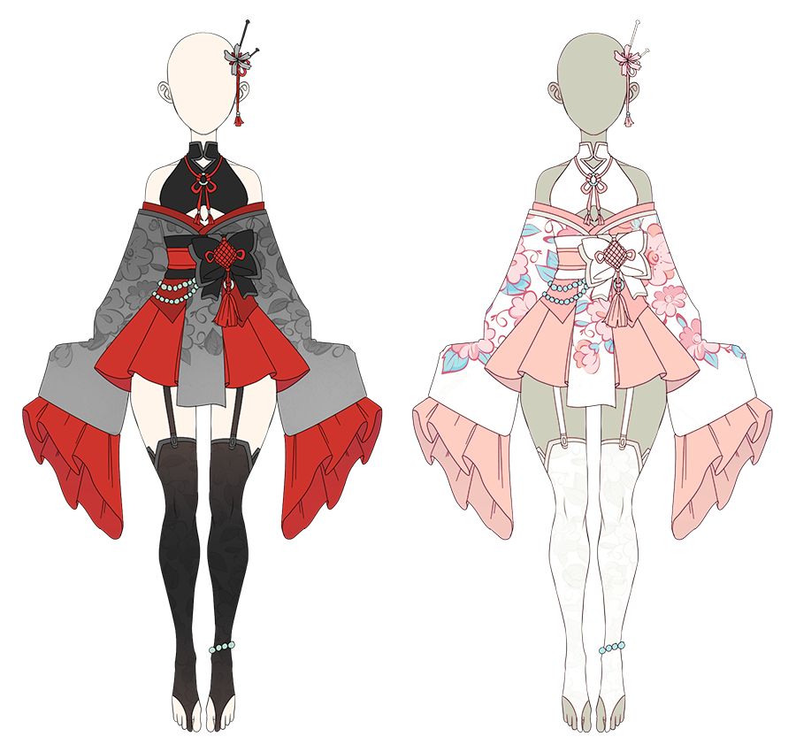 Outfit kimono (AUCTION CLOSED) by KyunnAdoptable on DeviantArt