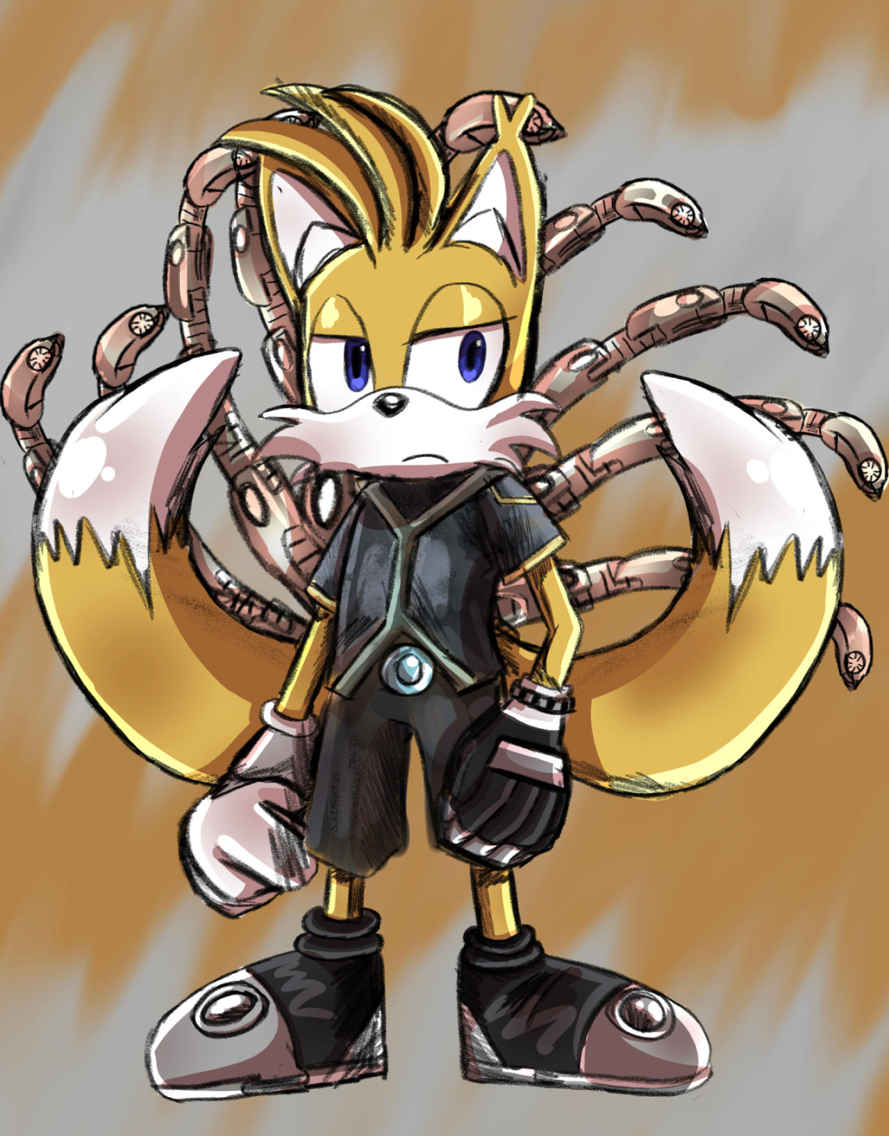Nine Tails - Sonic Prime sketch ( not finished ) by Cyantinn on DeviantArt