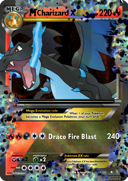 Mega Charizard X Ex Dual Type Fake Card By Snazzypanic On Deviantart