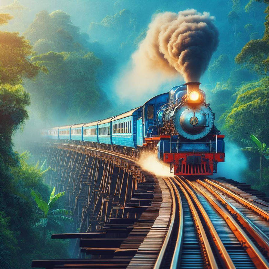 Deviantart Blue Steam Steam train by BurtMerkem on DeviantArt