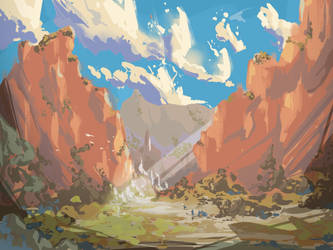 Fantasy Mountain landscape