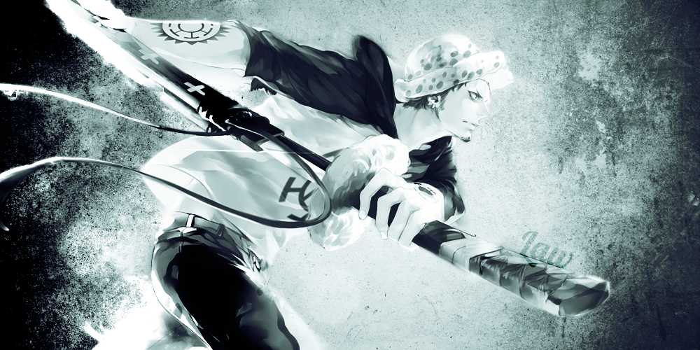 Trafalgar Law V1 Monochrome By Khaituu On Deviantart