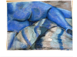 Pastel Drawing of nude figure (classwork)